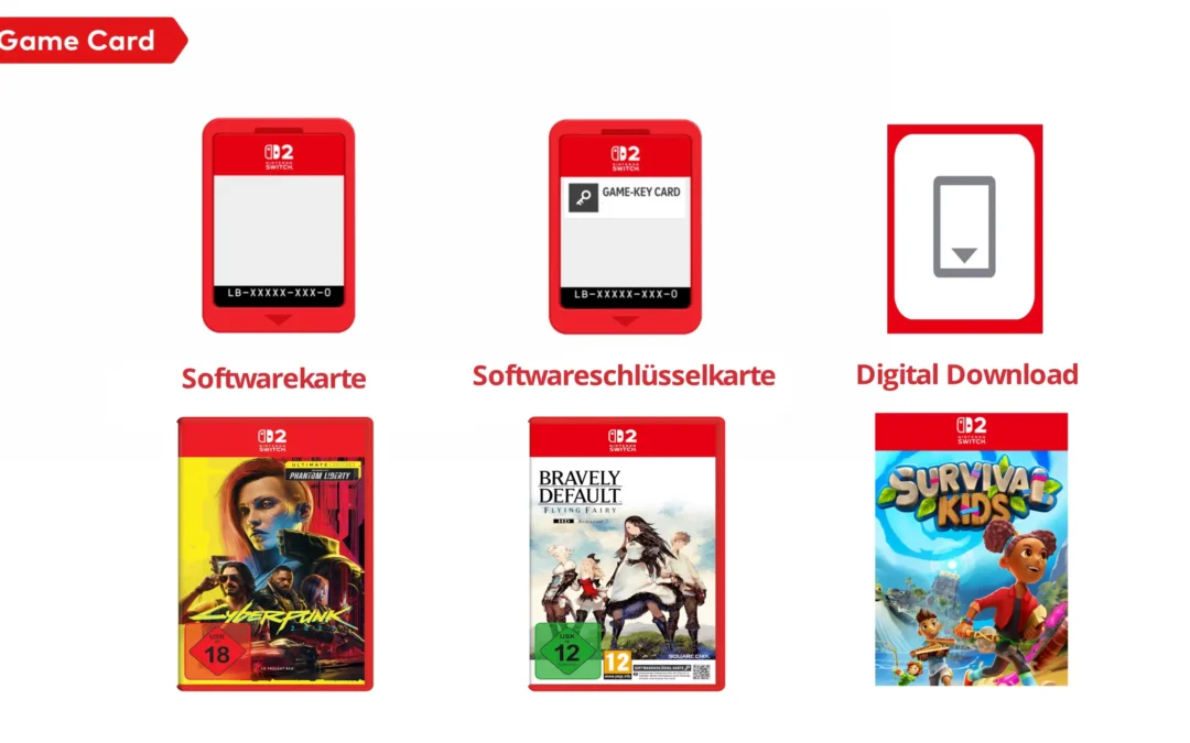 Nintendo Switch 2 – Guide: Welche Spiele erscheinen vollständig auf der Softwarekarte, welche sind Schlüsselkarten und welche erscheinen Digital Only?